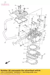 Ici, vous pouvez commander le joint, cylindre auprès de Yamaha , avec le numéro de pièce 1SL113510000: