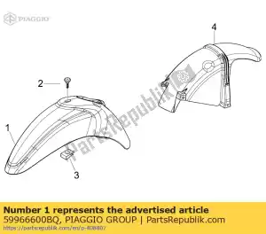 Piaggio Group 59966600BQ front mudguard - Bottom side