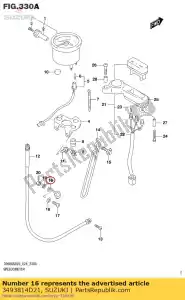 Suzuki 3493814D21 przewodnik, kabel nr 2 - Dół