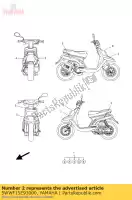 5WWF15E93000, Yamaha, grafico 2 yamaha cw 50 2014 2015, Nuovo