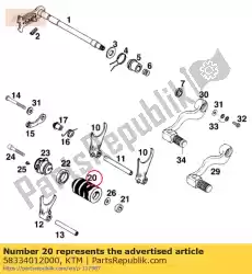 Ici, vous pouvez commander le acier de rouleau de décalage auprès de KTM , avec le numéro de pièce 58334012000: