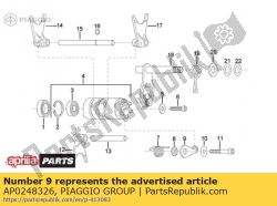 Aprilia AP0248326, índice de montaje. palanca, OEM: Aprilia AP0248326