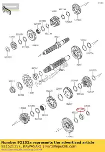 Kawasaki 921521357 collar,20x28x8.5 - Bottom side