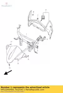 Suzuki 9451046H00 usztywniacz, kaptur - Dół