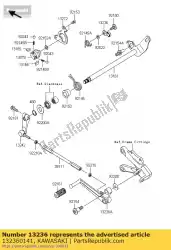 Here you can order the lever-comp,position from Kawasaki, with part number 132360141: