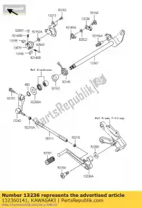 Kawasaki 132360141 levier-comp, position - La partie au fond