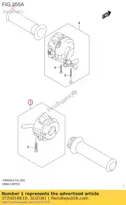 suzuki 3720018K10 switch assy, handle rh - Bottom side