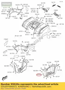 kawasaki 55020Y006933 os?ona, podnó?ek, lewa, s.blac kvf30 - Dół