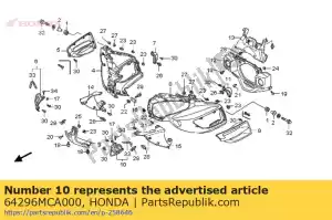 Honda 64296MCA000 kana?, d?. powietrze - Dół