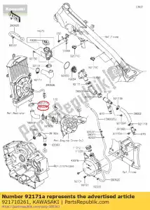 kawasaki 921710261 abrazadera vn2000-a1h - Lado inferior