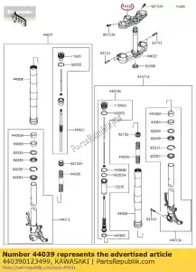 kawasaki 440390123499 tomaia porta-forcella, a. nero zx636 - Il fondo