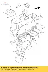 Aqui você pode pedir o pára-choque traseiro em Suzuki , com o número da peça 6311202FA0: