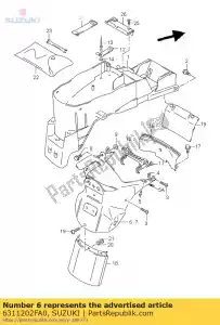 suzuki 6311202FA0 pára-choque traseiro - Lado inferior