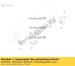 Aprilia 642968, Selektor reflektorów, OEM: Aprilia 642968