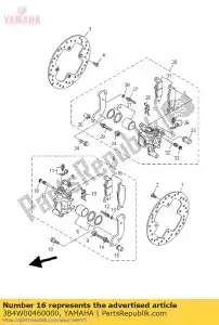 yamaha 3B4W00460000 kit de pastilhas de freio 2 - Lado inferior