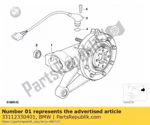 bmw 33112330401 eindaandrijving, abs / zilver / zwart - i = 32: 11 = 2,91 - Onderkant