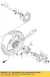 suzuki 6475126E00 espaciador, lh - Lado inferior