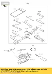 Aquí puede pedir llave de herramienta, allen, 6 mm de Kawasaki , con el número de pieza 921100599: