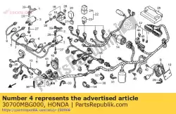 cap assy., ruisonderdrukking van Honda, met onderdeel nummer 30700MBG000, bestel je hier online: