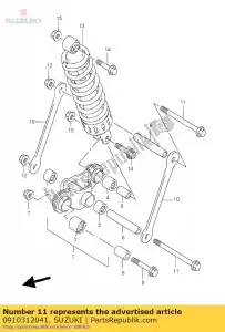 Suzuki 0910312041 parafuso 12x118 - Lado inferior