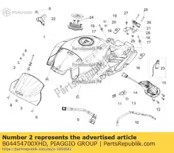 Qui puoi ordinare coperchio serbatoio carburante verniciato grigio da Piaggio Group , con numero parte B04454700XHD: