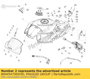 Piaggio Group B04454700XHD coperchio serbatoio carburante verniciato grigio - Il fondo