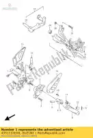 4351133E00, Suzuki, colchete, ftr, r.f suzuki gsx r750 750 , Novo