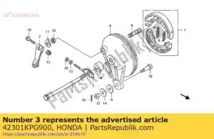 Honda 42301KPG900 essieu, rr. roue - La partie au fond