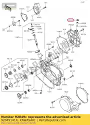 Aqui você pode pedir o óleo de vedação kx125-k1 em Kawasaki , com o número da peça 920491414: