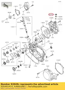 kawasaki 920491414 óleo de vedação kx125-k1 - Lado inferior