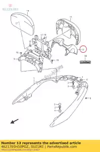 Suzuki 4621705H50PGZ capa, encosto - Lado inferior