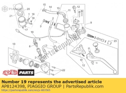 Aprilia AP8124398, Interruttore frizione + cablaggio, OEM: Aprilia AP8124398