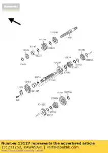 Kawasaki 131271252 przek?adnia wa?u w - Dół