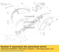 2B000034000BM, Piaggio Group, rh pad, wit moto-guzzi california zgulvc00 1400 2012 2016, Nieuw