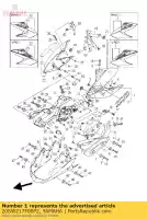 20SW217F00P2, Yamaha, cubierta, lado 5 yamaha xj 600 2011, Nuevo