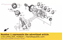 13011MAL305, Honda, jeu de segments, piston (std.) honda cb cbr 600 1995 1996 1997 1998 1999, Nouveau