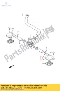 suzuki 1853247H00 cover,2nd air r - Bottom side