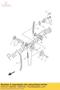 yamaha 5UH121760000 roda dentada, corrente de came - Lado inferior