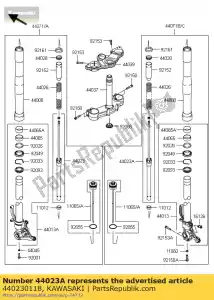 Kawasaki 440230118 cilindro-set-forcella, rh - Il fondo