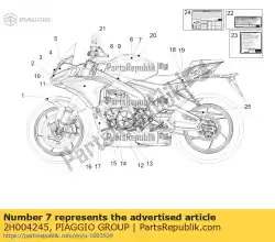 Aqui você pode pedir o decalque aprilia racing sx serbatoio benzina em Piaggio Group , com o número da peça 2H004245: