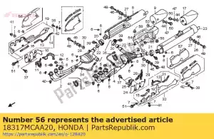 Honda 18317MCAA20 protector, r. rr. ex. pip - Bottom side