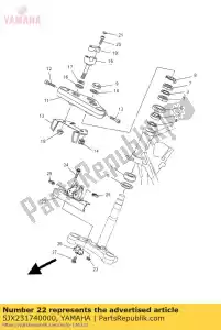 yamaha 5JX231740000 fica farol - Lado inferior