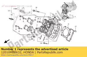 Honda 12010MBB632 cabeza culata, delantera (a - Lado inferior