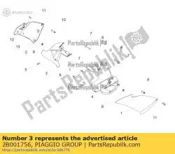 Ici, vous pouvez commander le cadre supérieur rh cooler auprès de Piaggio Group , avec le numéro de pièce 2B001756: