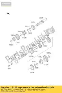 kawasaki 132620979 gear,output 4th,24t kr150pcfa - Bottom side