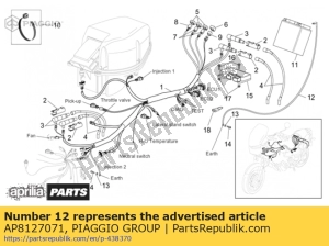 aprilia AP8127071 cavo della batteria di terra - Il fondo