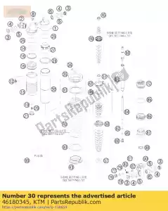 ktm 46180345 tube m52x1,5 - La partie au fond