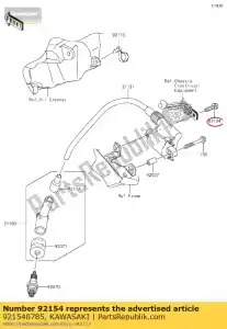 Kawasaki 921540785 bolt,flanged,5x18 - Bottom side