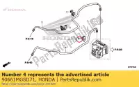 90661MGSD71, Honda, fascetta, tubo freno (7.0) honda  nc sh 125 150 250 300 700 1800 2012 2013 2017 2018 2019 2020, Nuovo