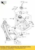 510230019, Kawasaki, tap-assy,fuel kawasaki kx  f kx450f 450 , New